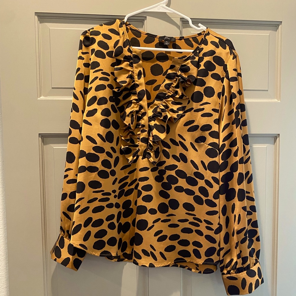 J. Crew Painted Spot Blouse